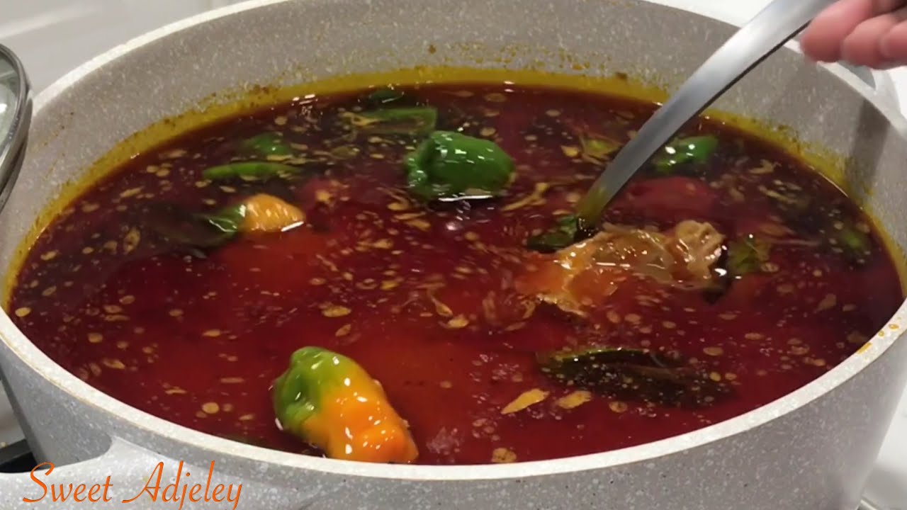 The Easiest Way To Skim Off Excess Oil From Your Soups | Sweet Tip By Sweet Adjeley