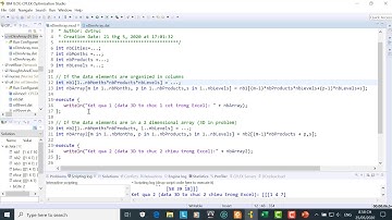 Cplex and n Dimensional Data