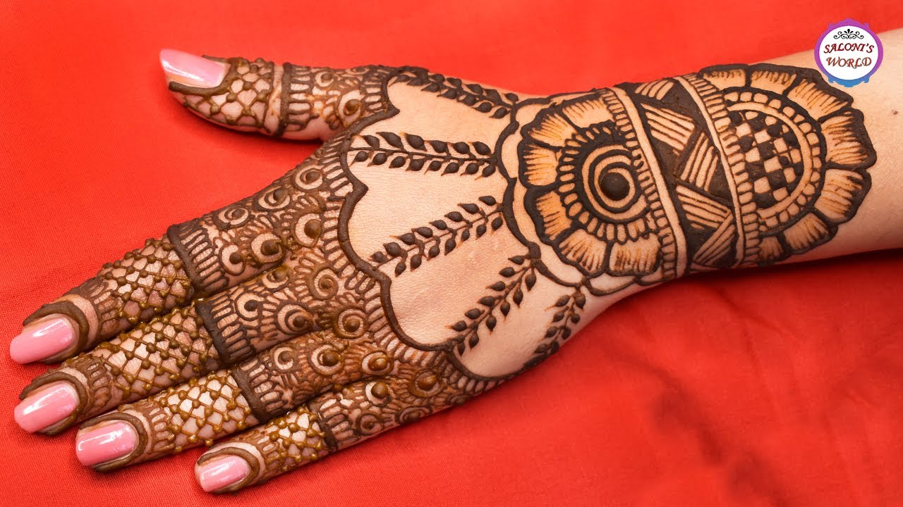 Latest Floral Jewellery Style Back Hand Henna Mehndi Designs ...