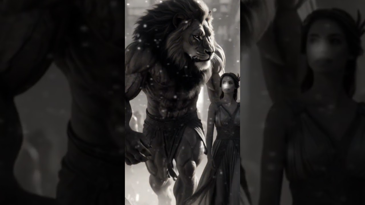 Epic ancient queens with mighty beast warriors  cinematic  fantasy scenes.