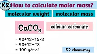 molar mass of calcium carbonate ll CaCO3 molar mass ll calcium carbonate formula.