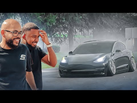 I ADDED EXTREME CAMBER TO MY STANCED TESLA