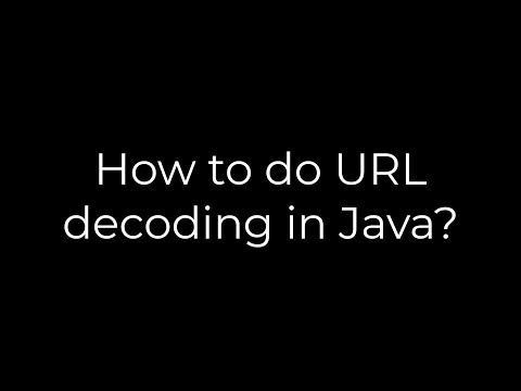 Java :How to do URL decoding in Java?(5solution)
