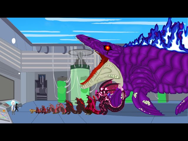 EVOLUTION of MOSASAURUS ZILLA KAIJU: Rescue Baby Dinosaurs| Godzilla Cartoon Compilation class=
