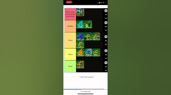 Garden Warfare 2 Peashooter tier list (my opinion)