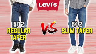 Levi's Regular VS Slim Taper Explained in 15 Seconds! 🤯 (502 VS 512) -  YouTube