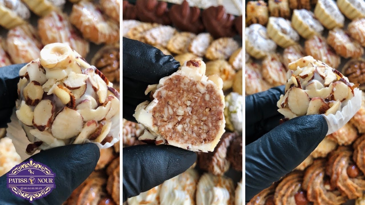 بريستيج بدون فرن ضمن سلسلة حلويات العيد  باللوز والكراميل و البندق سهل التحضير