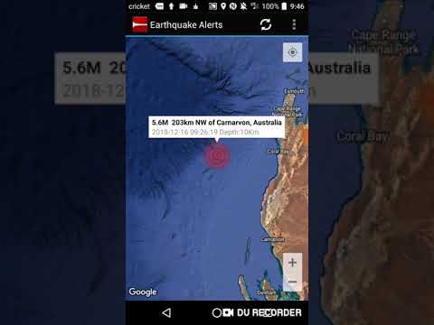 Carnarvon, Australia Earthquake December 16th, 2018