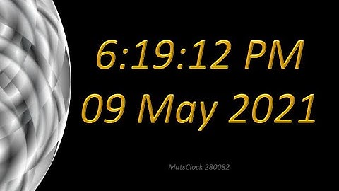 MatsClock 120082 Full Free PowerPoint Digital Clock PPT
