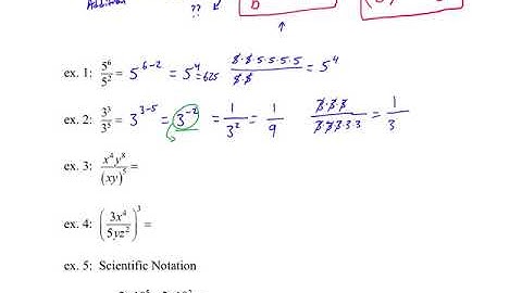 Algebra 1: 7.4 Division Properties of Exponents