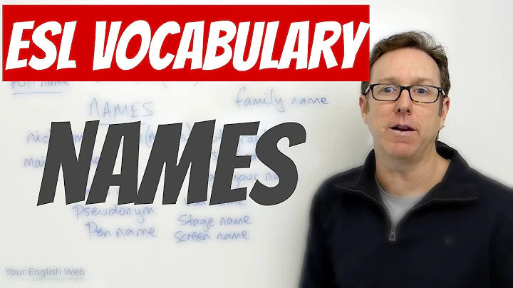 Learn English Names with Fun Vocabulary Lesson