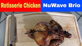 Rotisserie Whole Chicken Recipe, NuWave Brio 14Q Air Fryer Oven | 5lb