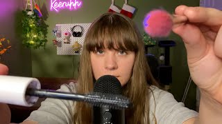 ASMR fast doing your makeup for a christmas party (mouth   hand sounds)
