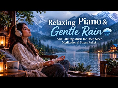 Relaxing Piano & Gentle Rain 🌧️ | Sad Calming Music for Deep Sleep, Meditation & Stress Relief