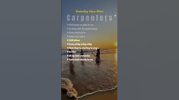 Thumbnail of 🌟Yesterday Once More 🎤Carpenters | Nostalgic Soft Pop Ballad #lyrics #englishsongs #nostalgicsongs