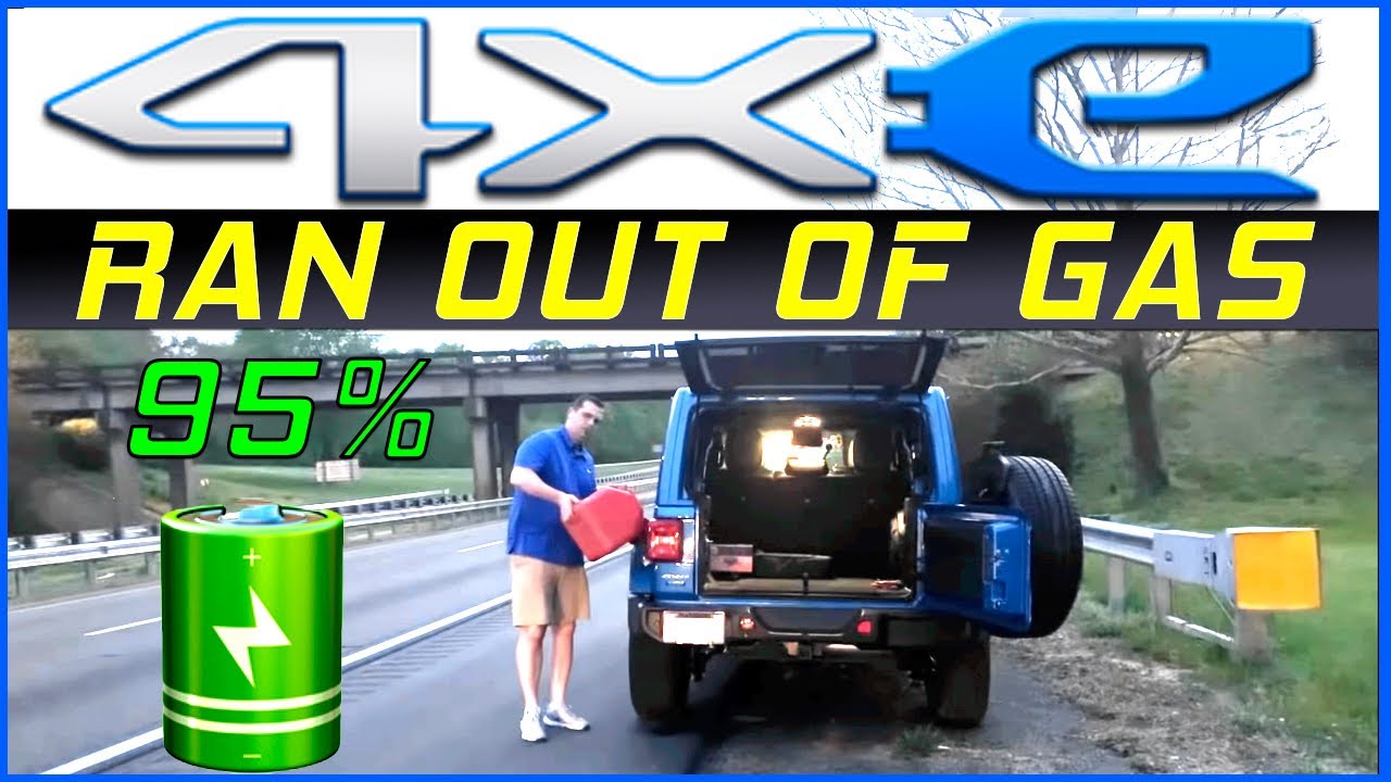 How far can the Jeep wrangler 4xe ACTUALLY go on 1 tank of gas - YouTube