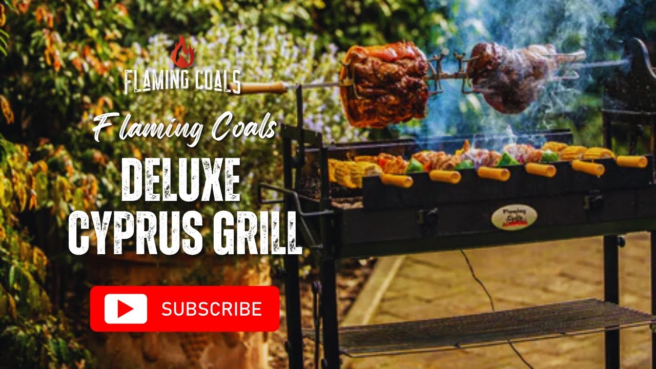 flaming coals cyprus grill spit