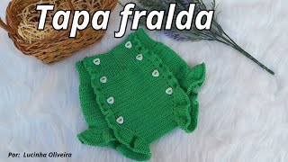 Tapa fralda de crochê para bebê - @FioaFioCroche