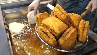 Only $0.9 Egg Potato Fried Croquette Toast - Korean Street Food [ASMR]