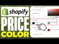 How To Change Price Color In Shopify (2024)