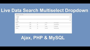 Live Data Search with Multiselect Dropdown - PHP Project