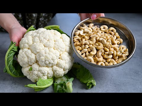 Blumenkohl mit Cashewnssen ist besser als Fleisch! Einfaches, einfaches und leckeres Rezept!