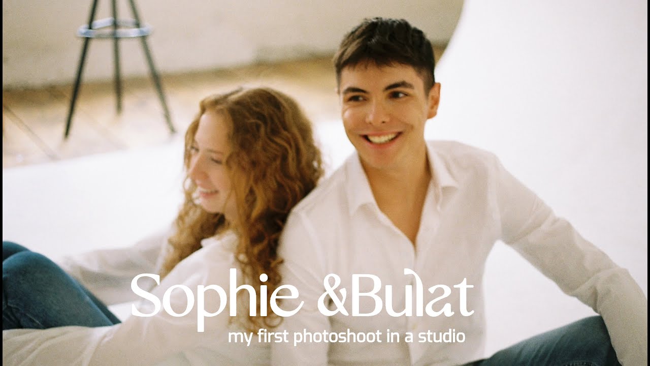 Sophie &Bulat | bts My First Photoshoot in a Studio | canon a1 & kodak gold 200