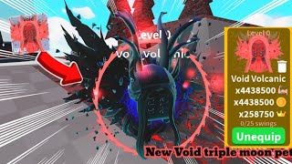 I Hatched my SECOND *VOID* 🌌 Triple moon pet🌙🌙🌙in ⚔️Saber simulator!!😱