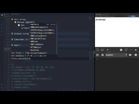Curso JavaScript - Array, unir arreglos. - YouTube