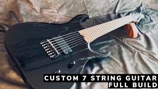 Building a Custom 7 String Guitar - Full Build Video (No Talking)