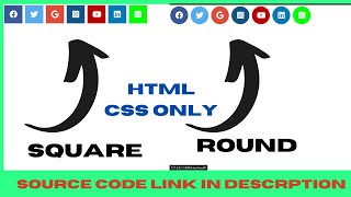 How to design social media icons using HTML and CSS| font awesome icon styling using HTML and CSS