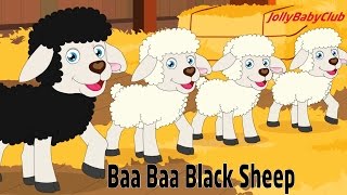 Video thumbnail of "Baa Baa Black Sheep | Popular Nursery Rhymes & Children Songs | Songs For Children | Jolly Baby Club"