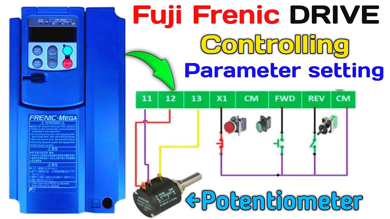 Fuji Electric Frenic Multi Series AC Drive vfd Start Up Potentiometer