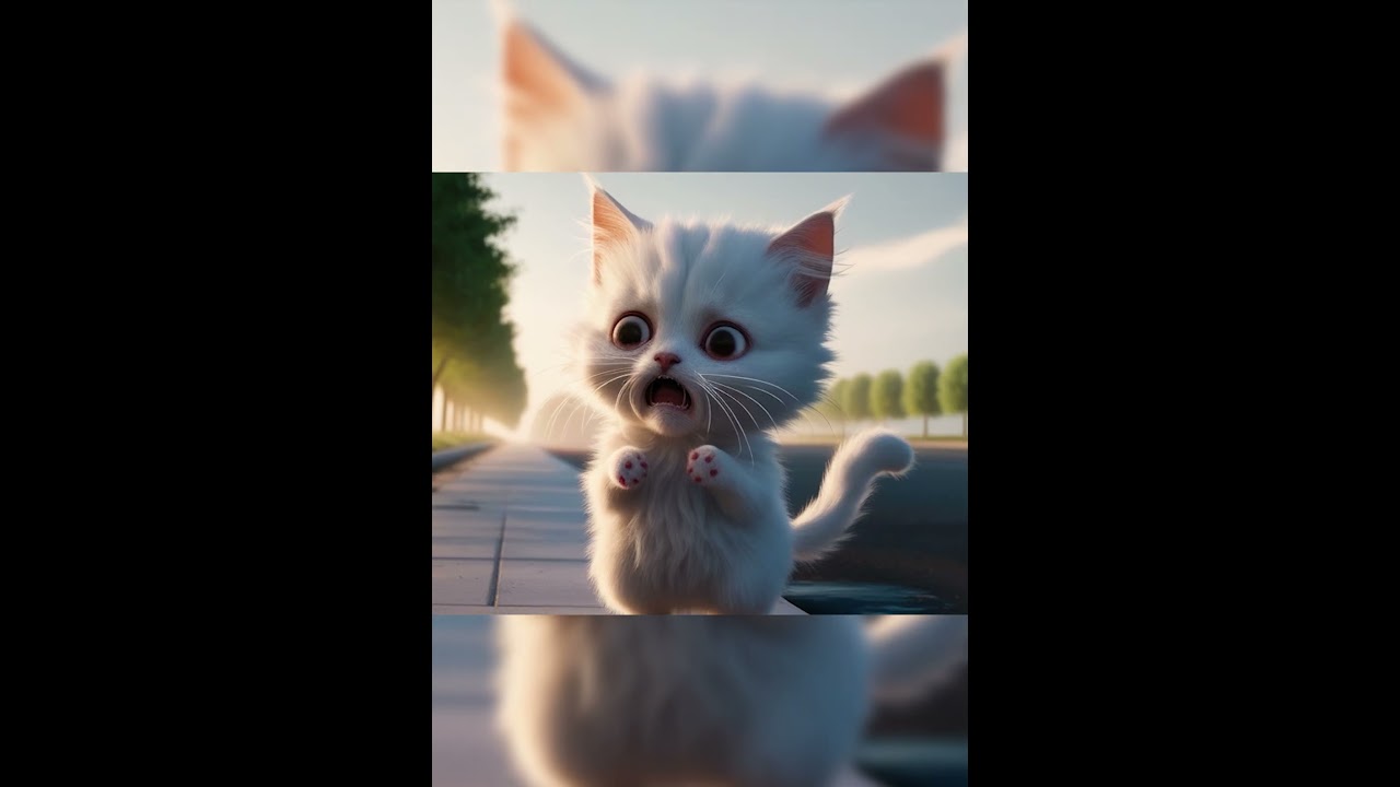 A terrifying chase:The cat takes revenge on the butcher 