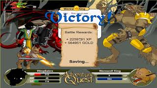 AdventureQuest - 100 Subscribers Special! vs Werewolf King & Safiria
100 Subscribers Special!
Me vs The King of Lycans & The Queen of Vampires. Enjoy!
My Vampire Nerfbat became quite gay when I was fighting Safiria.
Thanks for watching!
Please Comment,Like,Share,Favorite and Subscribe!
***I do not own any music/song played in this video, all the music/song I used belong to their rightful owners.*** AdventureQuest - 100 Subscribers Special! vs Werewolf King & Safiria