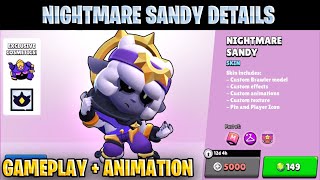 NEW NIGHTMARE SANDY SKIN | ALL GAMEPLAY + WINNING AND LOSSING ANIMATION | BRAWLSTARS SNEAK PEEK