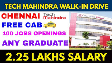 Tech Mahindra 2024 Walk-in Drive for Freshers | Chennai jobs for freshers | #2024jobs  | Enge Velai
