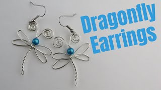 DIY Wire Dragonfly Earrings //  Day 2 of the 10Day Wire Earring Making Challenge