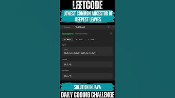 LeetCode : 1123. Lowest Common Ancestor of Deepest Leaves💛🖤 Solution link👆🏻🔗 #leetcode #java #shorts
