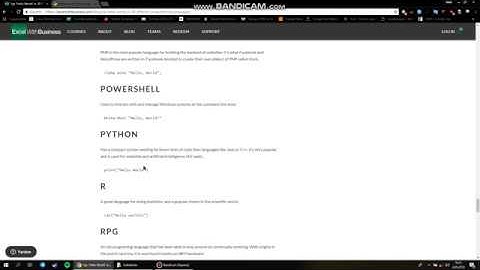 Programlama Dilleri Hakkında Genel Bilgi
