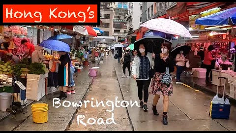 [4K] Walking Hong Kong: Bowrington Road 寶靈頓道 Wan Chai 灣仔 HK