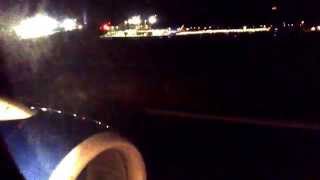 Delta Boeing 737-800 landing at Spokane Int'l (GEG) at night