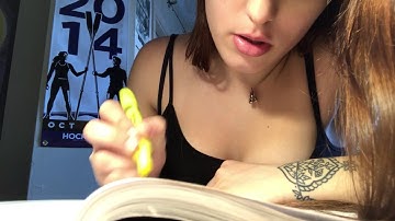 Reading a textbook ASMR