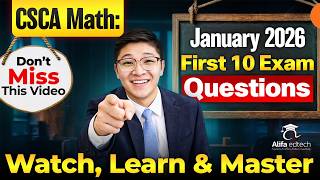 CSCA Mathematics January 2026 | Questions 1–10 Fully Explained CSCA Mathematics January 2026 | Questions 1–10 Fully Explained