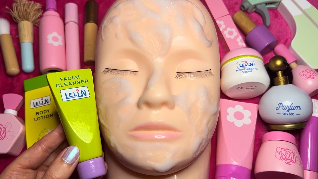 ASMR Wooden Skincare on Mannequin ☁️ It Really Applies! YouTube