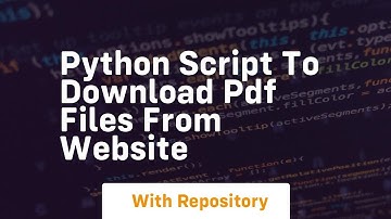 python script to download pdf files from website