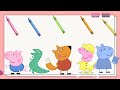 PEPPA PIG COLORING FOR CHILDRENS / COLORINDO A PEPPA- Nursery Rhymes for Kids and Babies