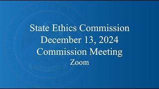State Ethics Commission Meeting