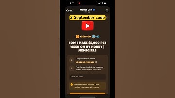 MemeFi YouTube video secret code today 3 September | HOW I MAKE $5,000 PER WEEK ON MY HOBBY | CRYPTO