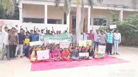 Dr.YSRHU J.C Diwakar reddy Horticulture college, protest for creation of 1 H.O&3 H.E.O s per mandal